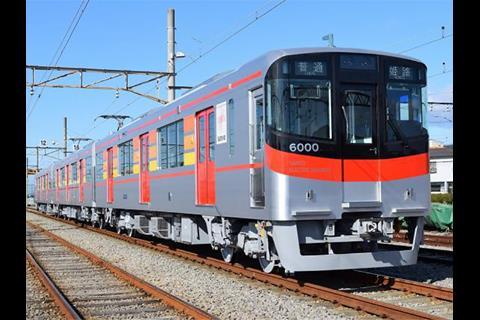 Sanyo Electric Railway Series 6000 electric multiple-unit.
